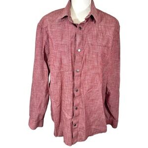 Banana Republic- Red 100% Cotton Long Sleeve Button Down Shirt - XL